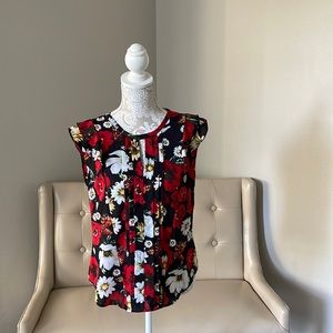 Red Multi Colored Blouse